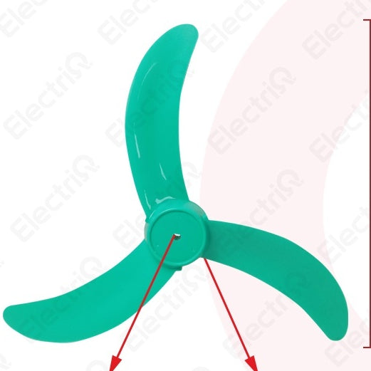 Electriq 16” Non-Breakable Universal Plastic Fan Blade (D-Type / Half Moon)