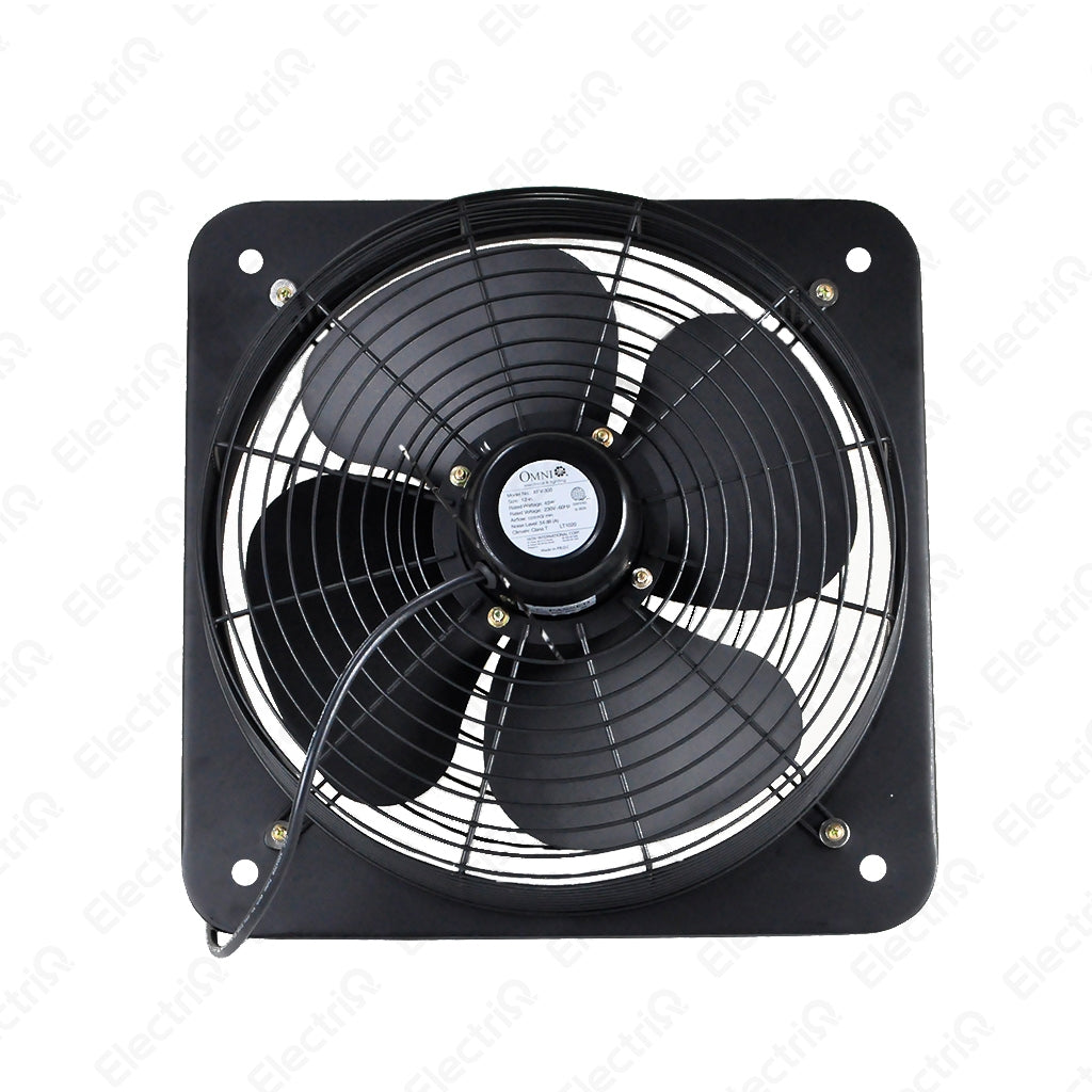 Electriq Omni Industrial Wall Mounted Exhaust Fan 12/14 Inch with Grille 55W