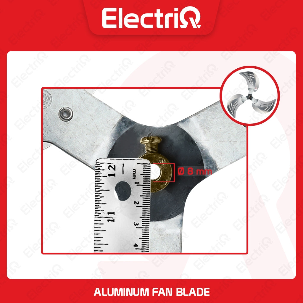 Electriq 18” Industrial Metal Electric Fan Blade (8mm/10mm Hole) for Asahi, Hanabishi, Camel, Dowell
