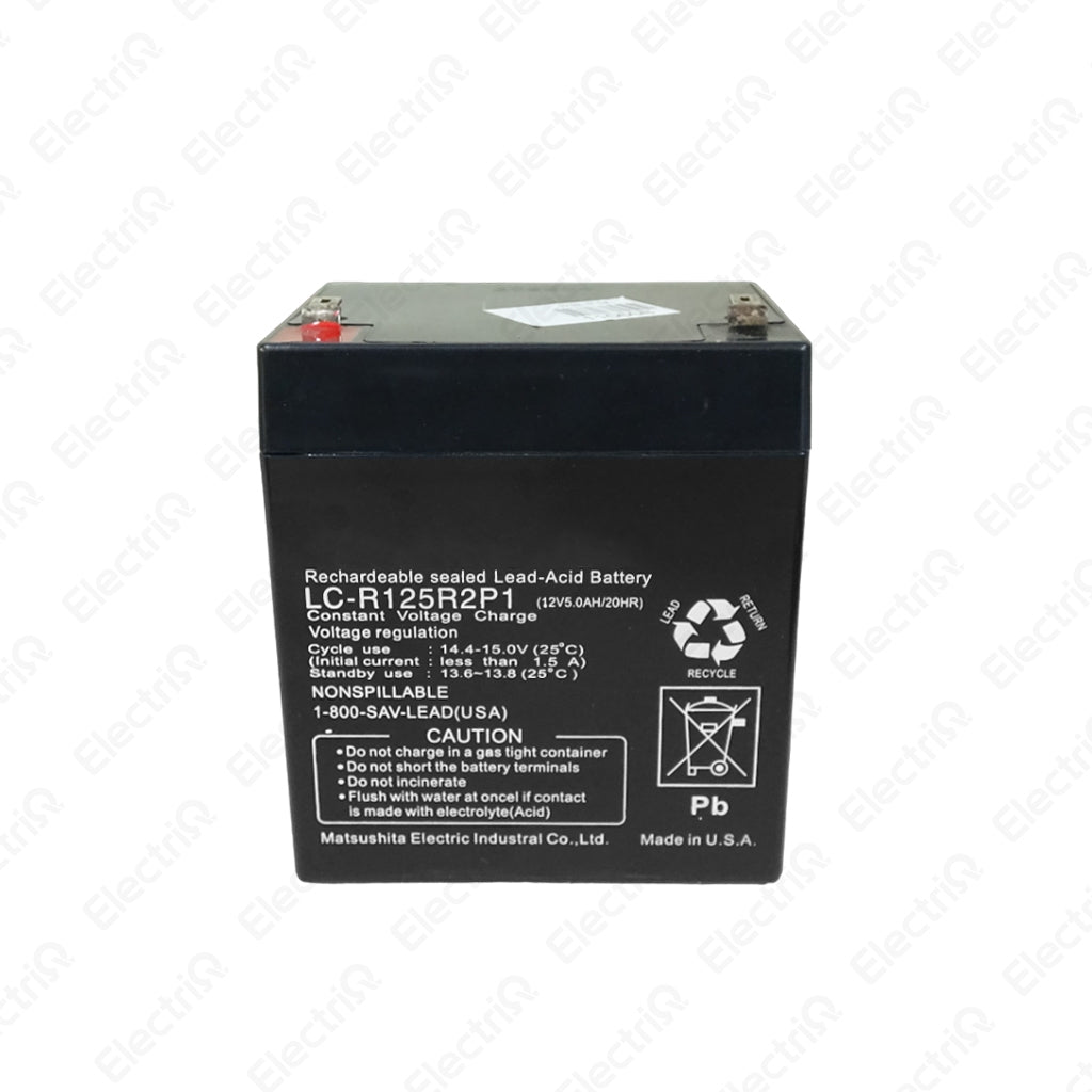 Electriq 12V 5AH UPS Battery Sealed Lead Acid Rechargeable Deep Cycle Battery