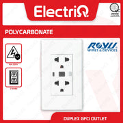 Electriq Royu Ground-Fault Circuit Interrupter 20A Duplex GFCI Outlet Set 250V Safety Outlet