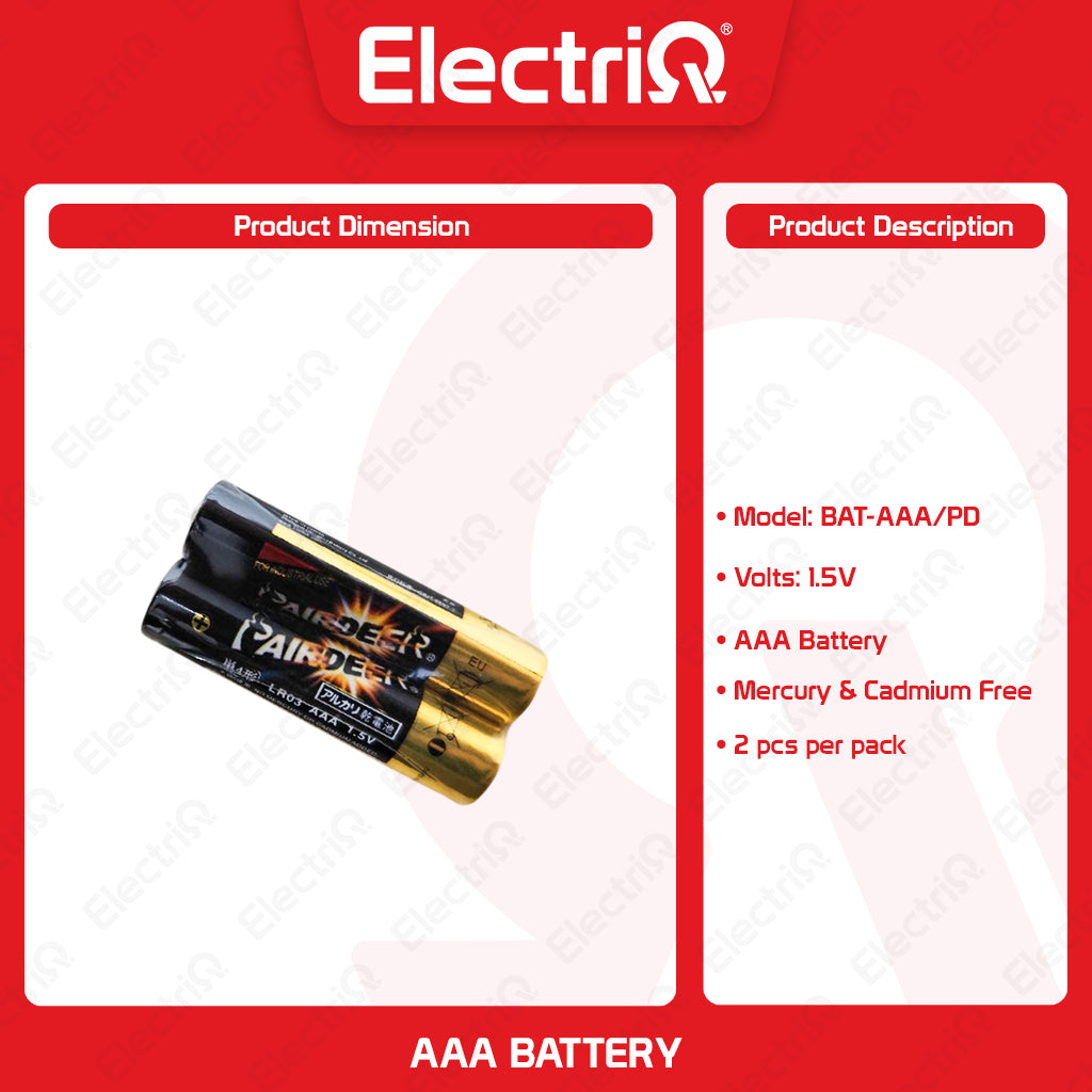 Electriq l Kingever Extra Heavy Duty AA/AAA Carbon Battery 1.5V 4pcs/pad Spare Parts Only