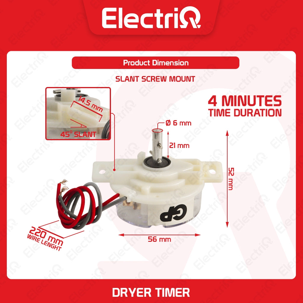 Electriq Universal Spin Dryer Timer 2-Wire (Flat & Slant Mount) Replacement Part