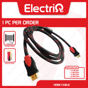 Electriq HDMI Cable 1080P High Speed Gold-Plated Nylon Shield (1.5M / 3M / 5M / 10M)