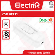 Electriq Omni Through Cord Switch 3A 250V Inline Lamp Switch