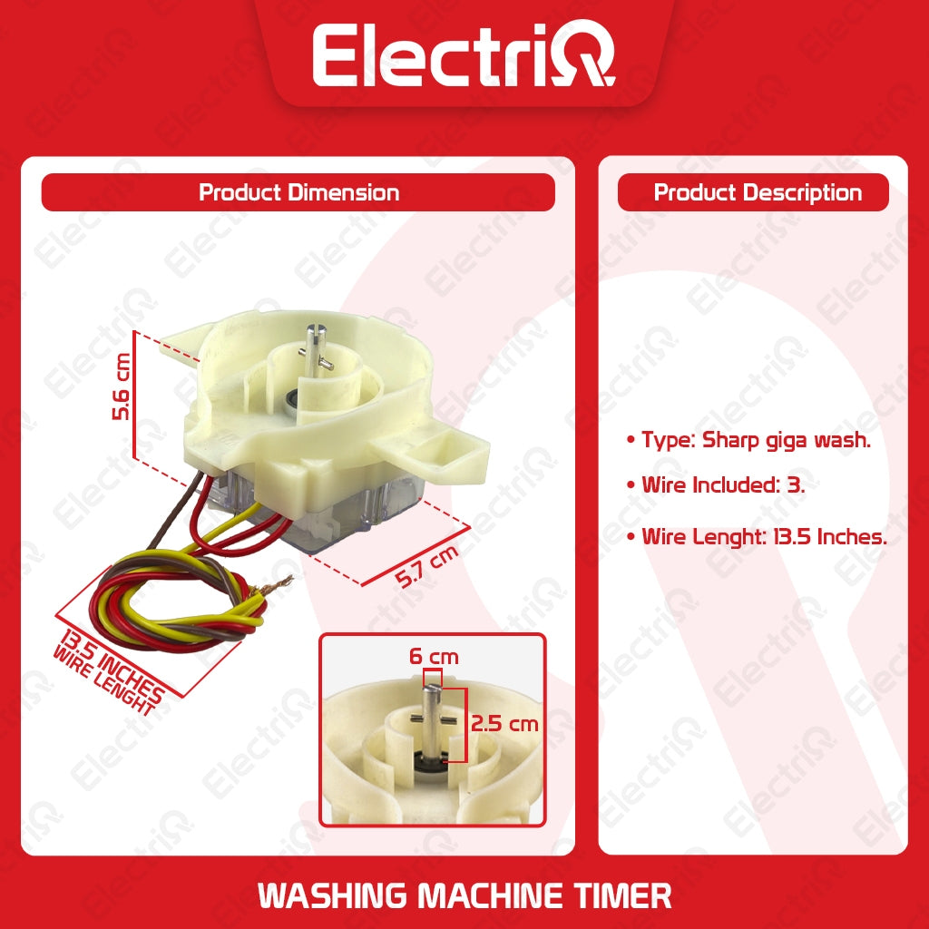 Electriq Washing Machine Timer Sharp Giga Wash Tsunami 3 Wires