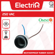 Electriq Omni Weatherproof Rubber Socket 4A 250V Heavy Duty Lamp Holder