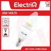 Electriq Omni LED Clear Candle Bulb 4W E14 Daylight 6500K