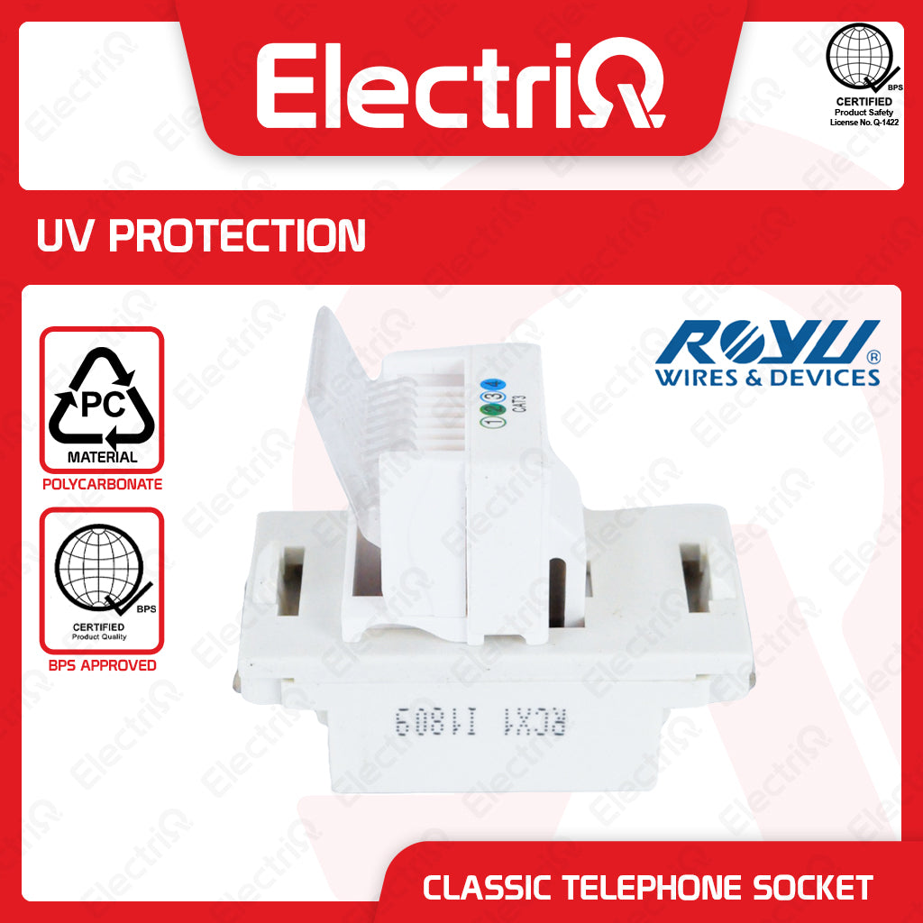 Electriq Royu Classic Telephone Socket Heavy Duty