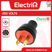 Electriq Omni Heavy Duty Rubber Plug 5A 250V Electrical Plug