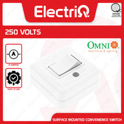 Electriq Omni Surface Mounted Convenience Switch 10A 250V Heavy Duty Electrical Switch