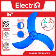 Electriq Universal Banana Type 16" Transparent Fan Blade Replacement Part