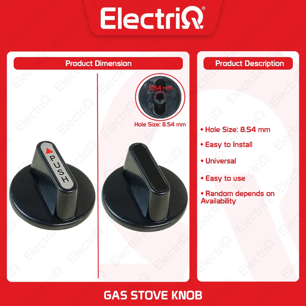 Electriq Universal Gas Stove Knob (Push Type) for Standard Gas Stove Replacement