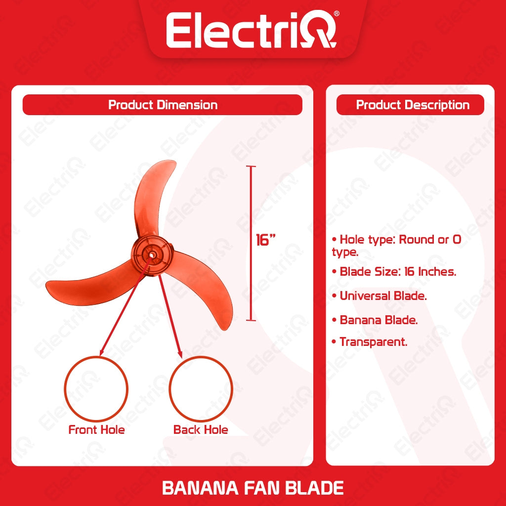 Electriq 16” Transparent Fan Blade (O-Type) for Asahi Electric Fan