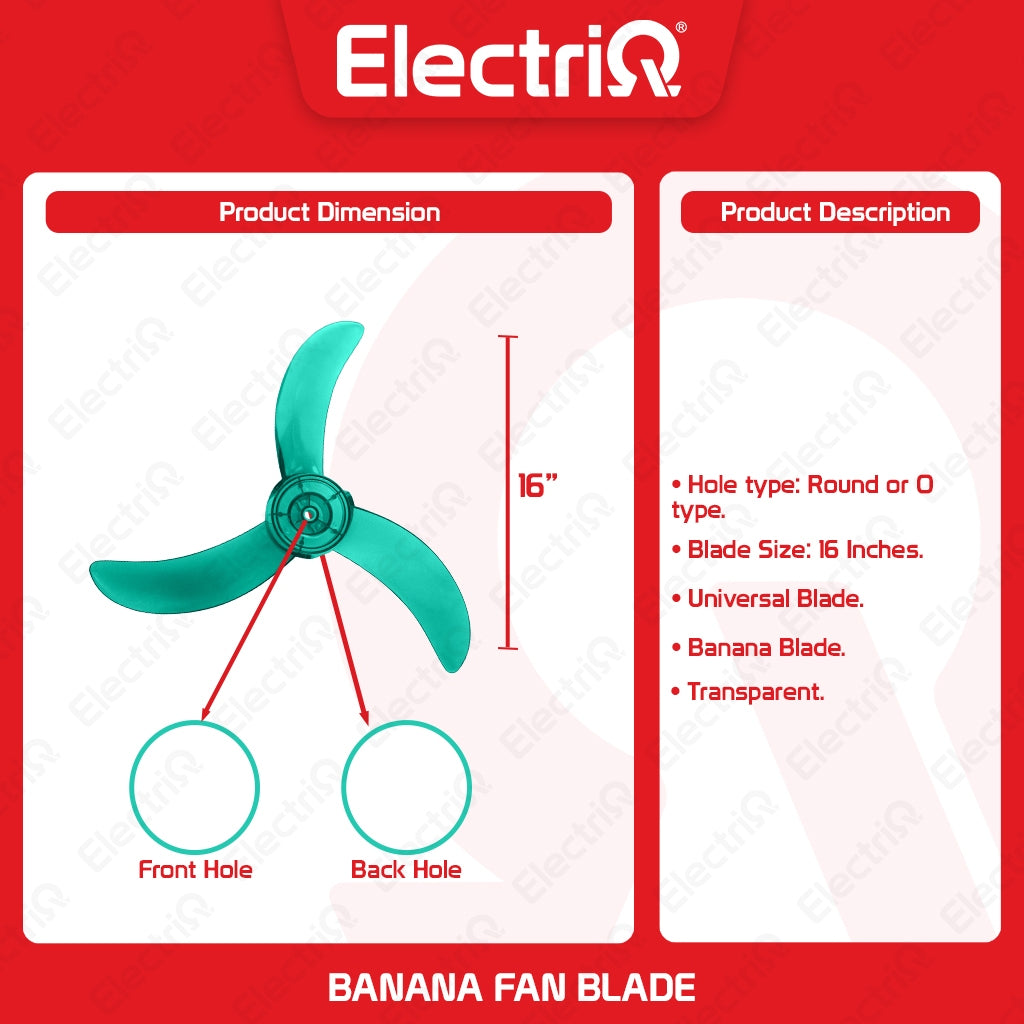 Electriq 16” Transparent Fan Blade (O-Type) for Asahi Electric Fan