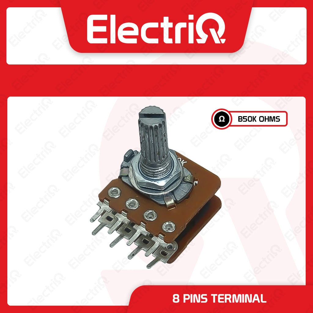 Electriq Potentiometer Mono 50K / Stereo 50K 8/6 Pins Universal Volume Control