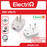 Electriq Omni Heavy Duty Ground Plug & Tandem Ground Plug 20A 250V with Grounding