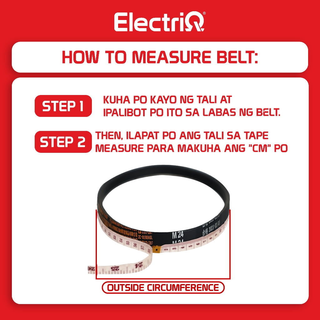 Electriq Keanway V-Belt Washing Machine Belt (A Type & M Type) Wear-Resistant Replacement
