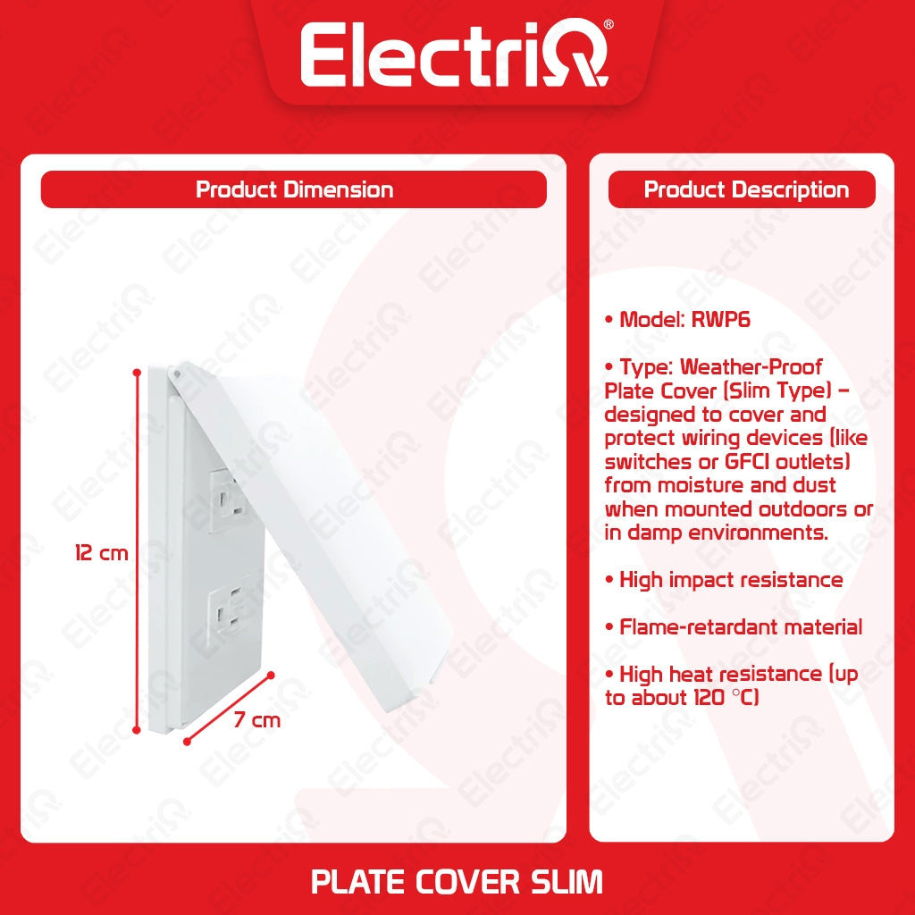 Electriq Royu Easy Installation Gang Plate 1/2/3 Gang or Blank Plate