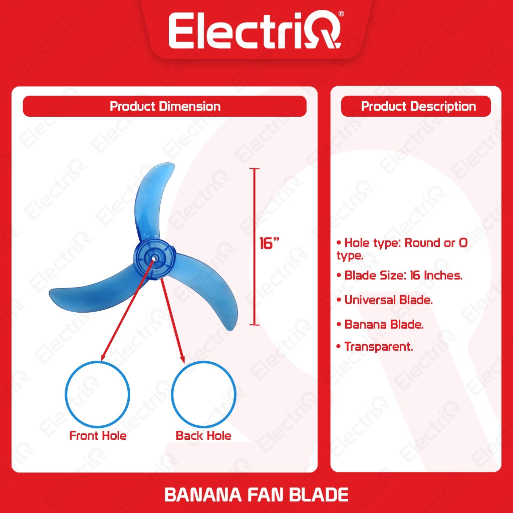 Electriq 16” Transparent Fan Blade (O-Type) for Asahi Electric Fan