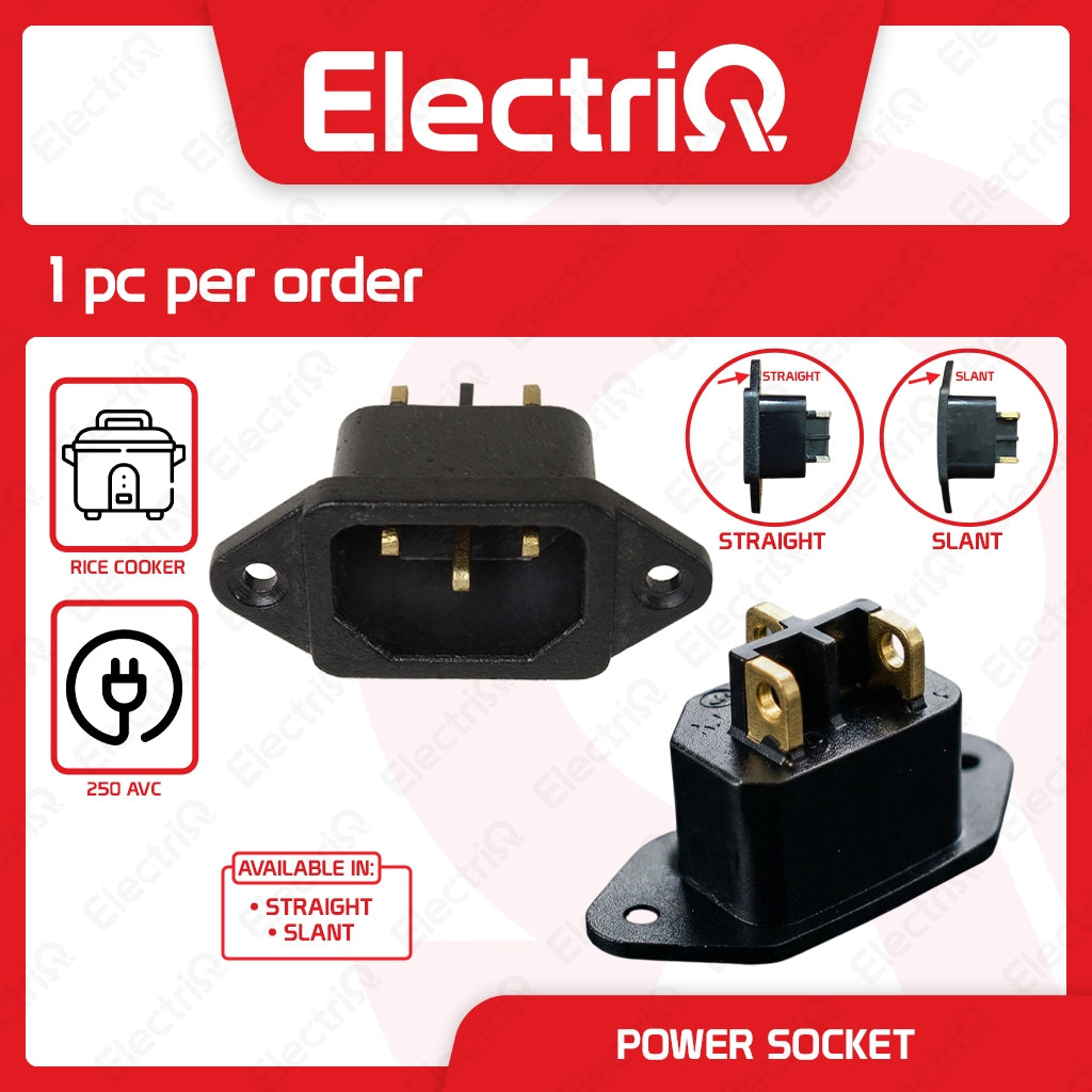Electriq Rice Cooker AC Power Socket 3-Prong 10A (Straight & Slant Type)