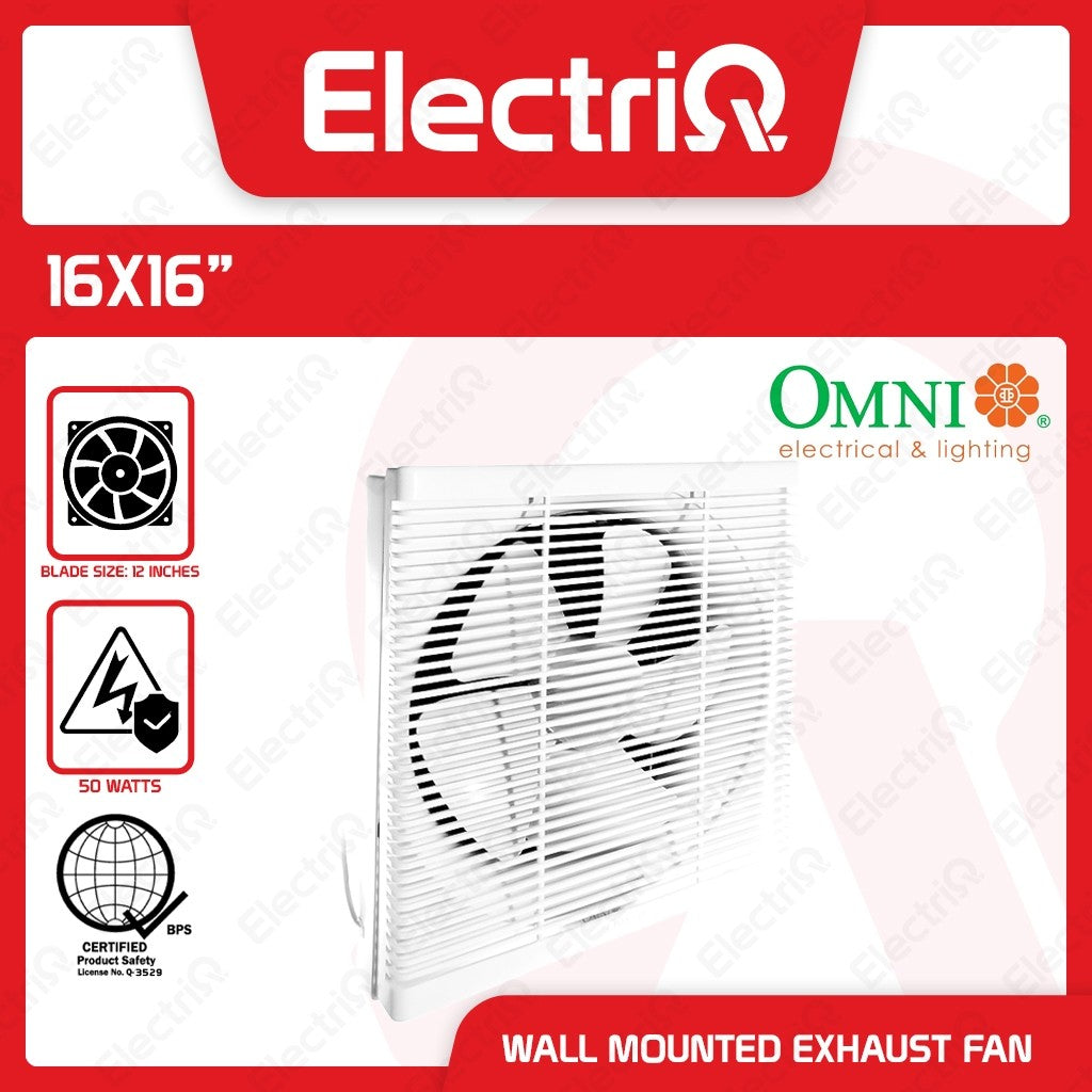 Electriq Omni Wall Mounted Exhaust Fan 12" 50W 230V