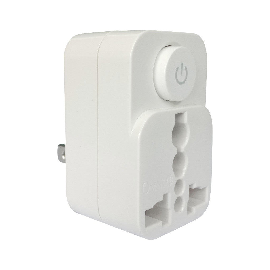 Electriq Omni Universal Adapter with Switch 10A 250V Socket Outlet Plug