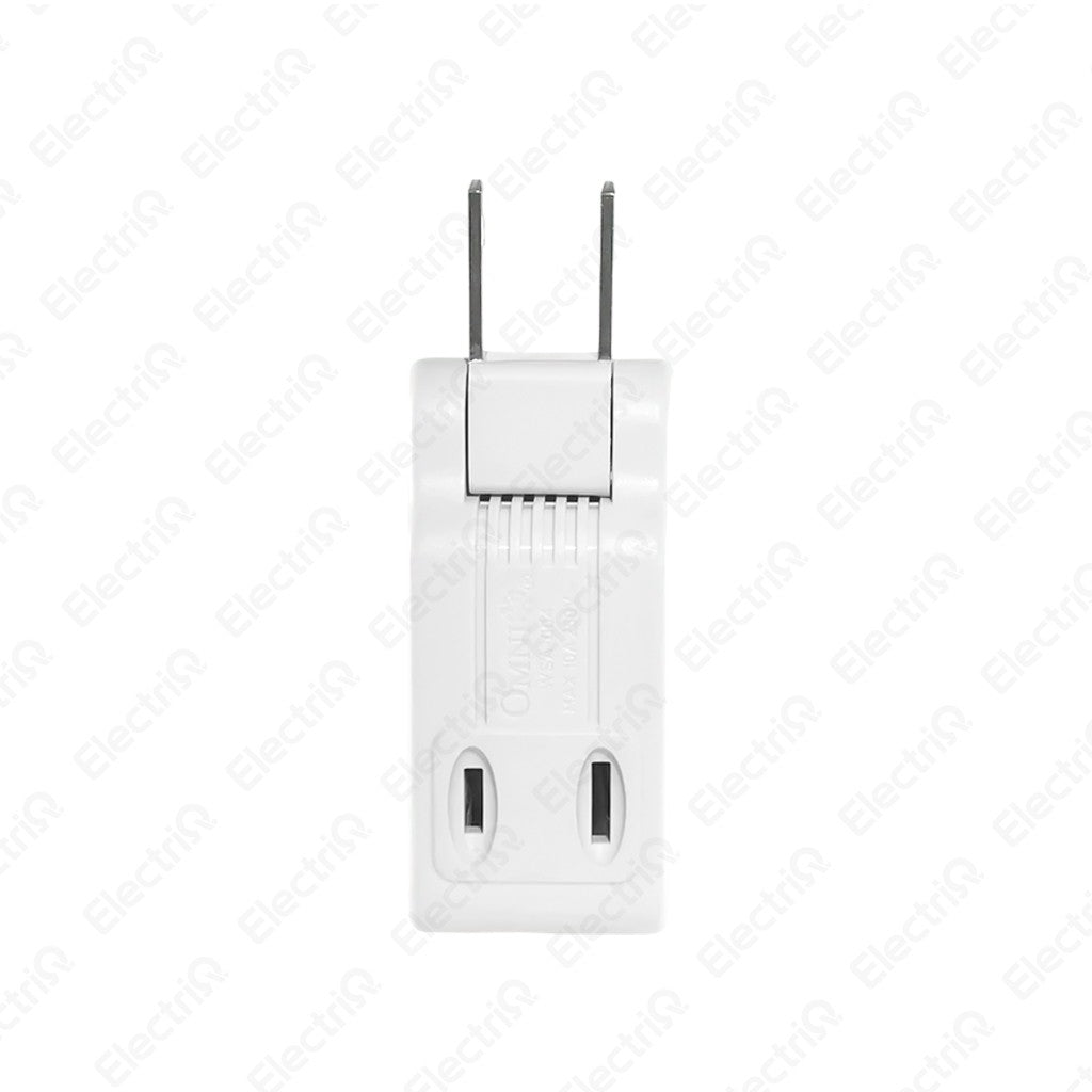 Electriq Omni 4-Gang Adapter with Swing Type Plug 10A 250V Socket Outlet